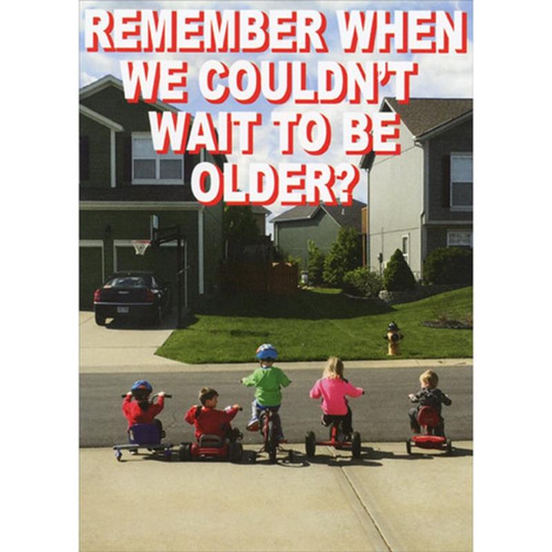 5 Kids on Bikes Funny / Humorous Birthday Card