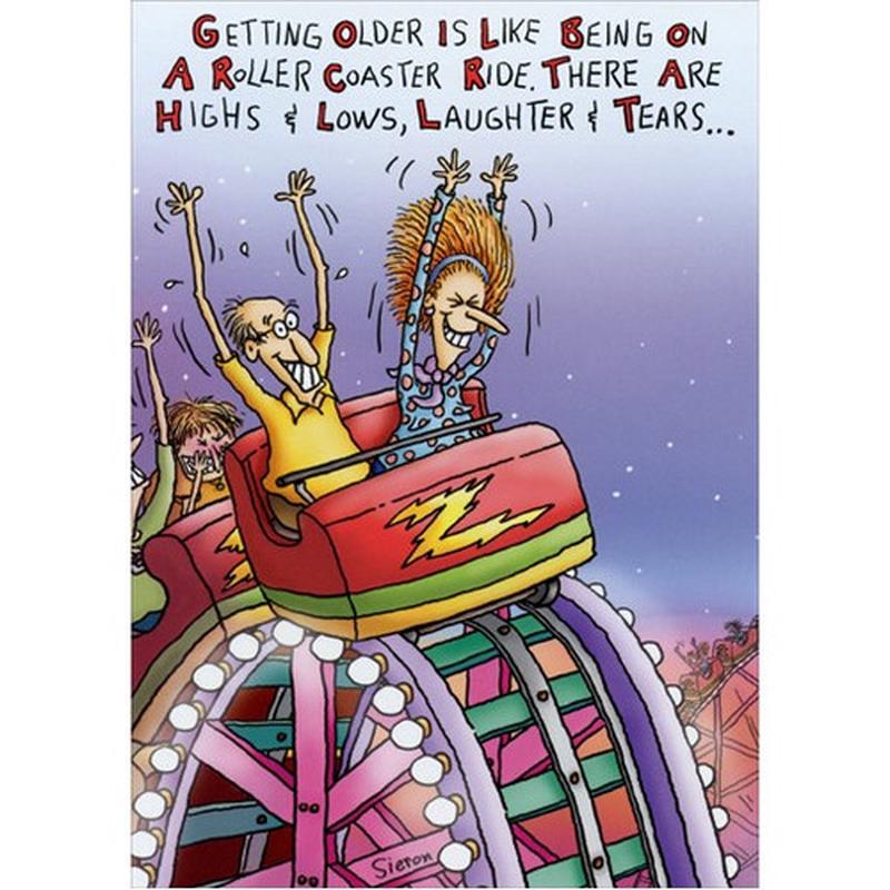 A Roller Coaster Ride Funny / Humorous Birthday Card