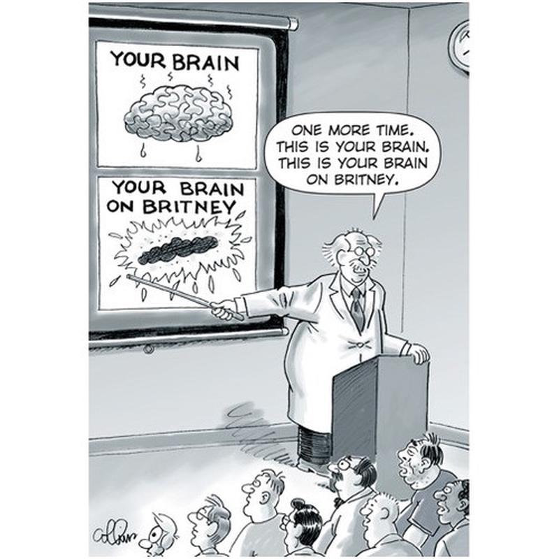 Your Brain Funny / Humorous Dan Collins Birthday Card