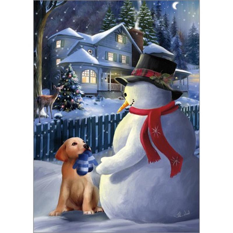 A Christmas Gift: Thomas Wood Box of 18 Snowman Christmas Cards