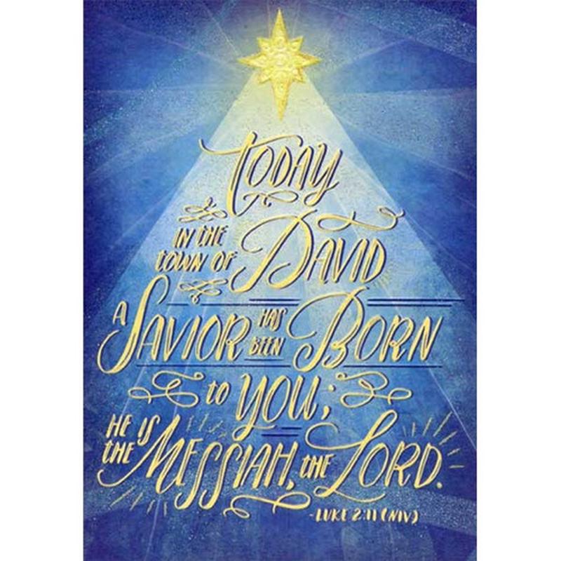 A Savior Has Been Born: He is the Messiah Box of 18 Religious Christmas Cards
