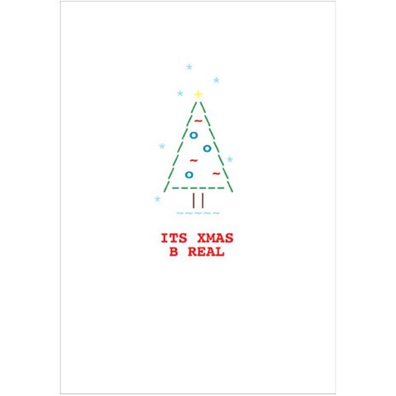 B REAL Box of 18 Texting Christmas Cards