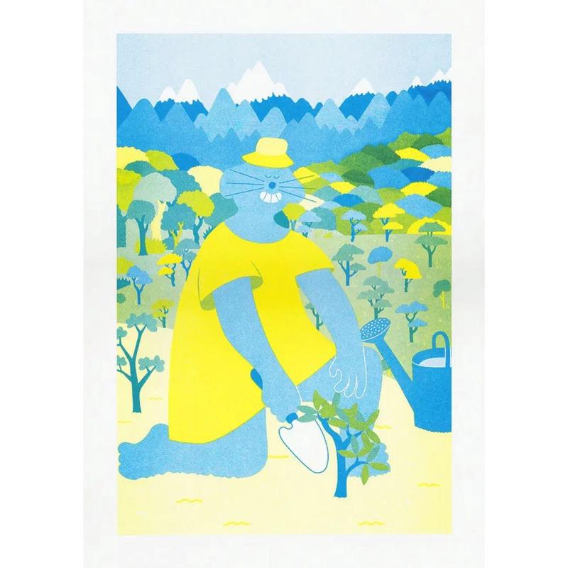 Tree Planter Riso Print - Default Title