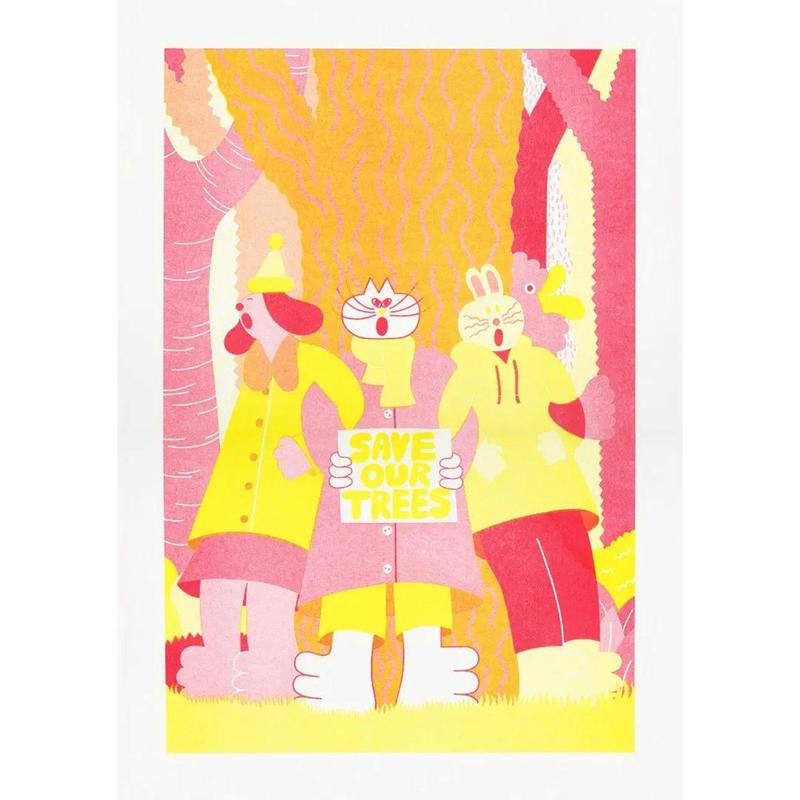 Forest Friends Riso Print - Default Title