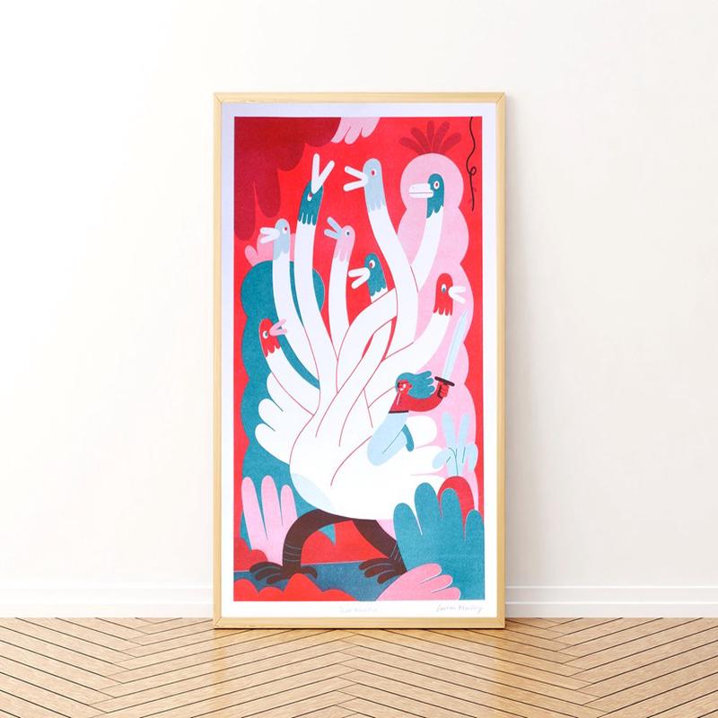 Duck Monster A3 Risograph Print - Default Title