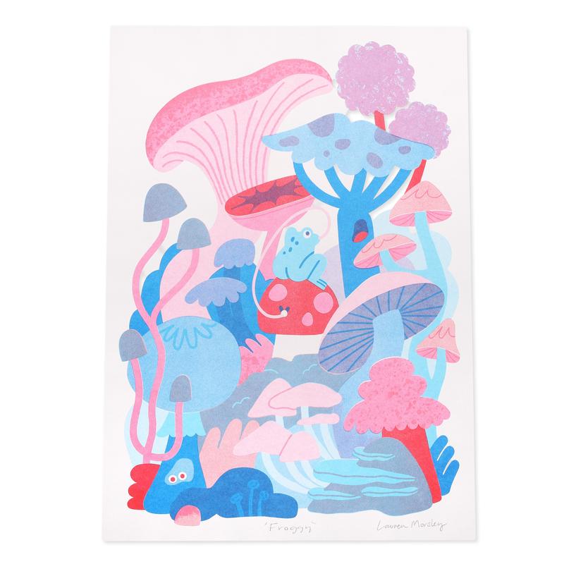 Froggy A3 Risograph Print