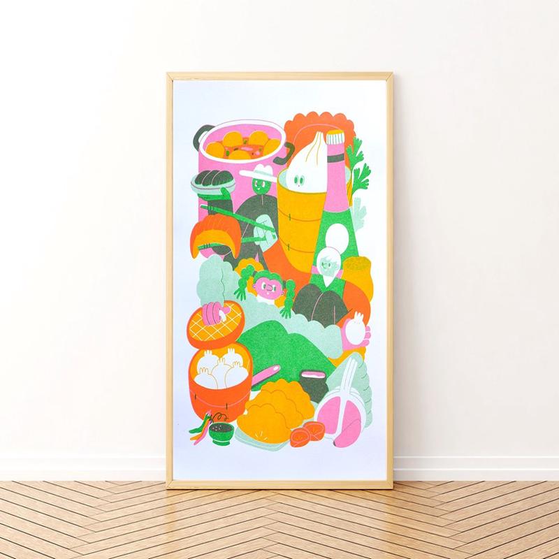 Dumpling Club A4 Risograph Print - Default Title