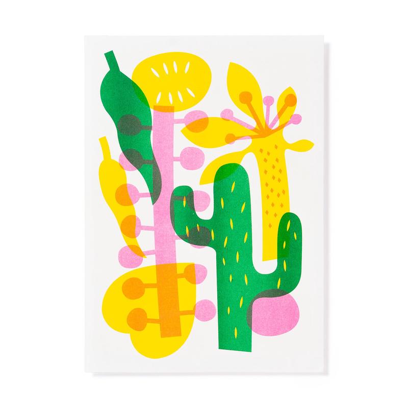 Riso Print - Cactus - A4